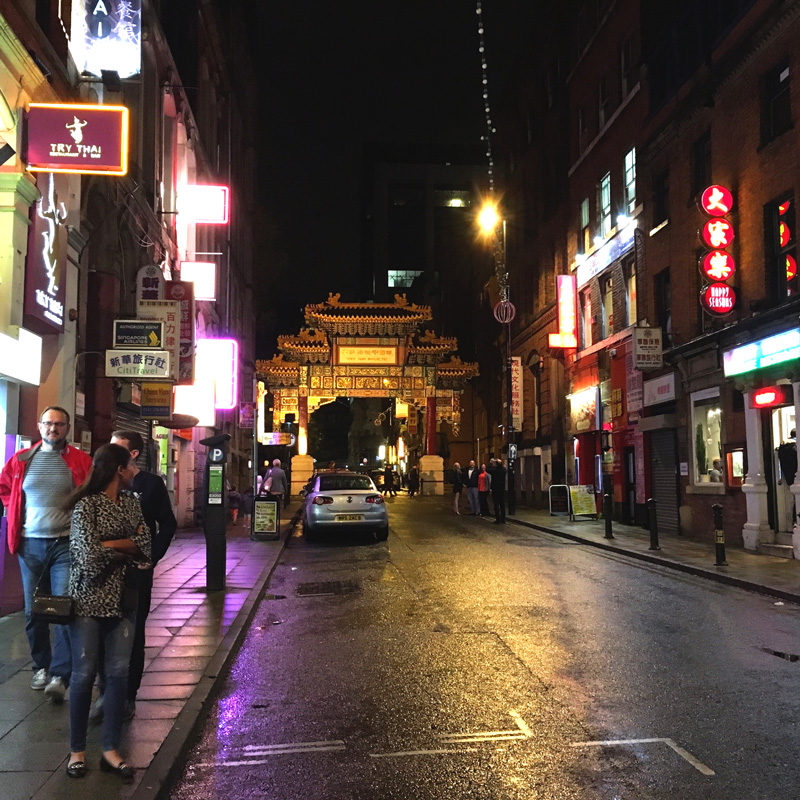 Manchester Chinatown, am Abend