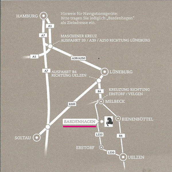 Hotel Gut Bardenhagen Abfahrtskizze