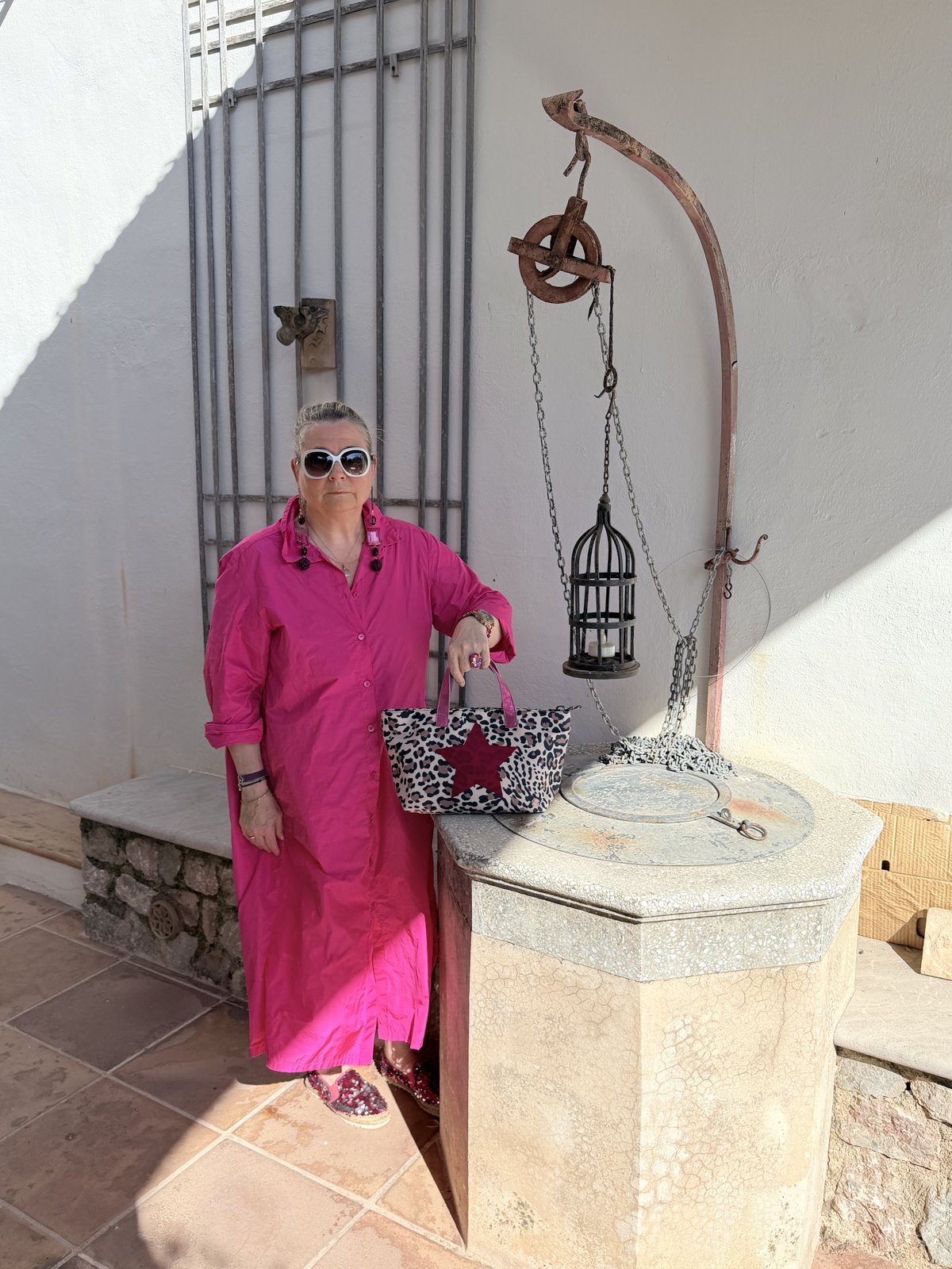 Sa Pedrissa Brunnen mit Eisengeflecht