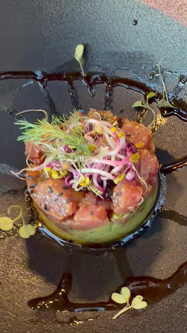 Tuna tartare with guacamole and ponzu at the Nautilus restaurant.